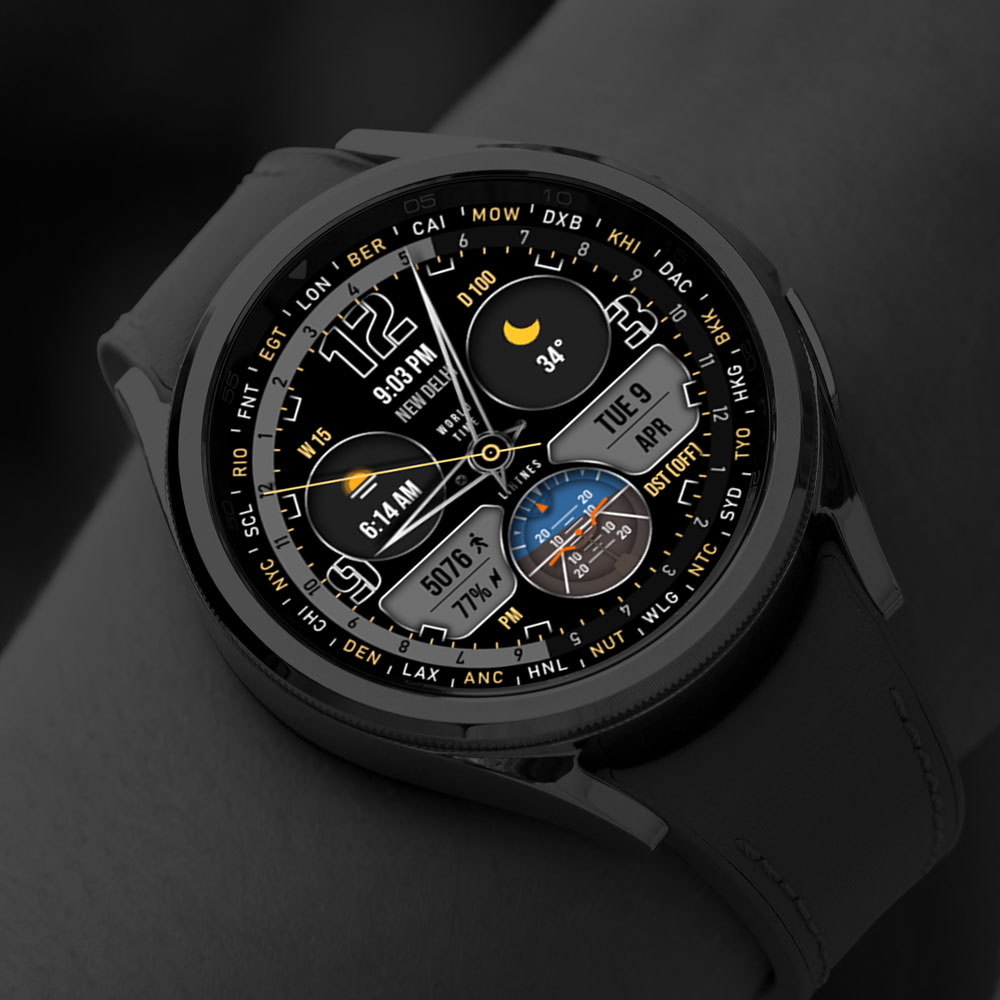 World Time Watch Face 049