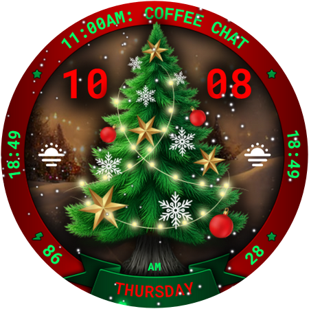 Christmas Tree Watch Face 083