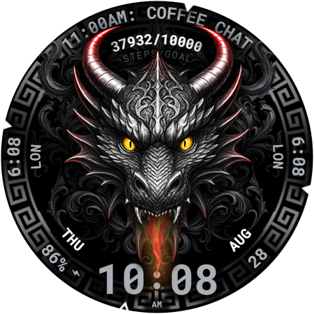 Red Dragon Watch Face 100