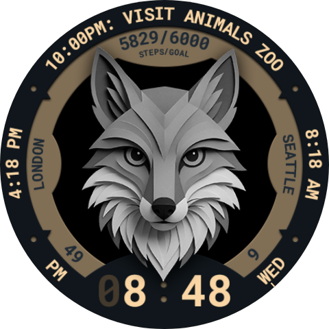 Paper Animals Watch Face 114