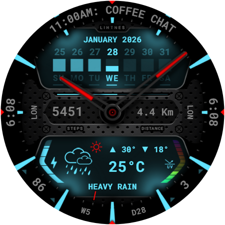 SkyWeek Watch Face 141