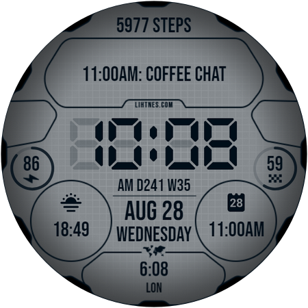 Digital Watch Face 056
