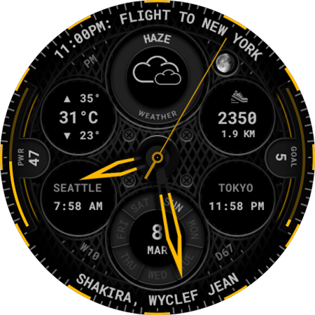 Analog Watch Face 140