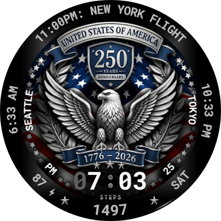 USA 250th Year Watch Face 158