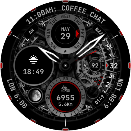 Naked Analog Watch Face 160