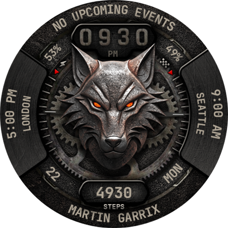 Metal Animals Watch Face 164